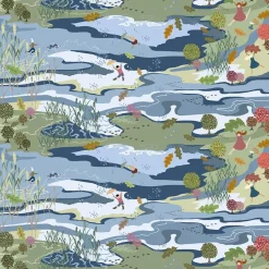 Gardintyger Mönstrade|Arvidssons Textil<Arvidssons textil Friska vindar grön tyg
