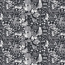Juldukar|Bordsduk<Arvidssons textil Fýri svart bordsduk