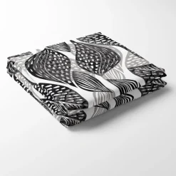 Bordsduk<Arvidssons textil Froda svart halvlinne bordsduk