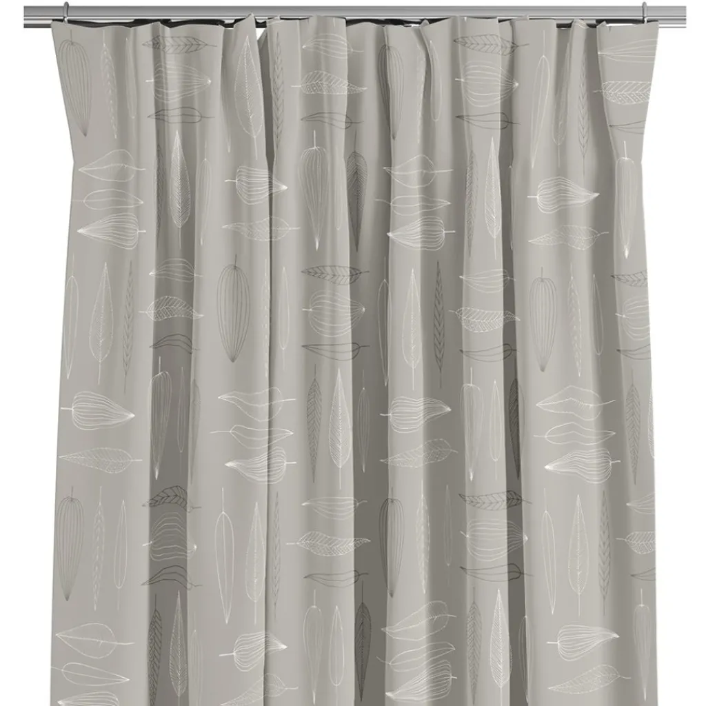 Gardiner Mönstrade<Arvidssons textil Frostblad Beige – Gardin med stilrent bladmotiv