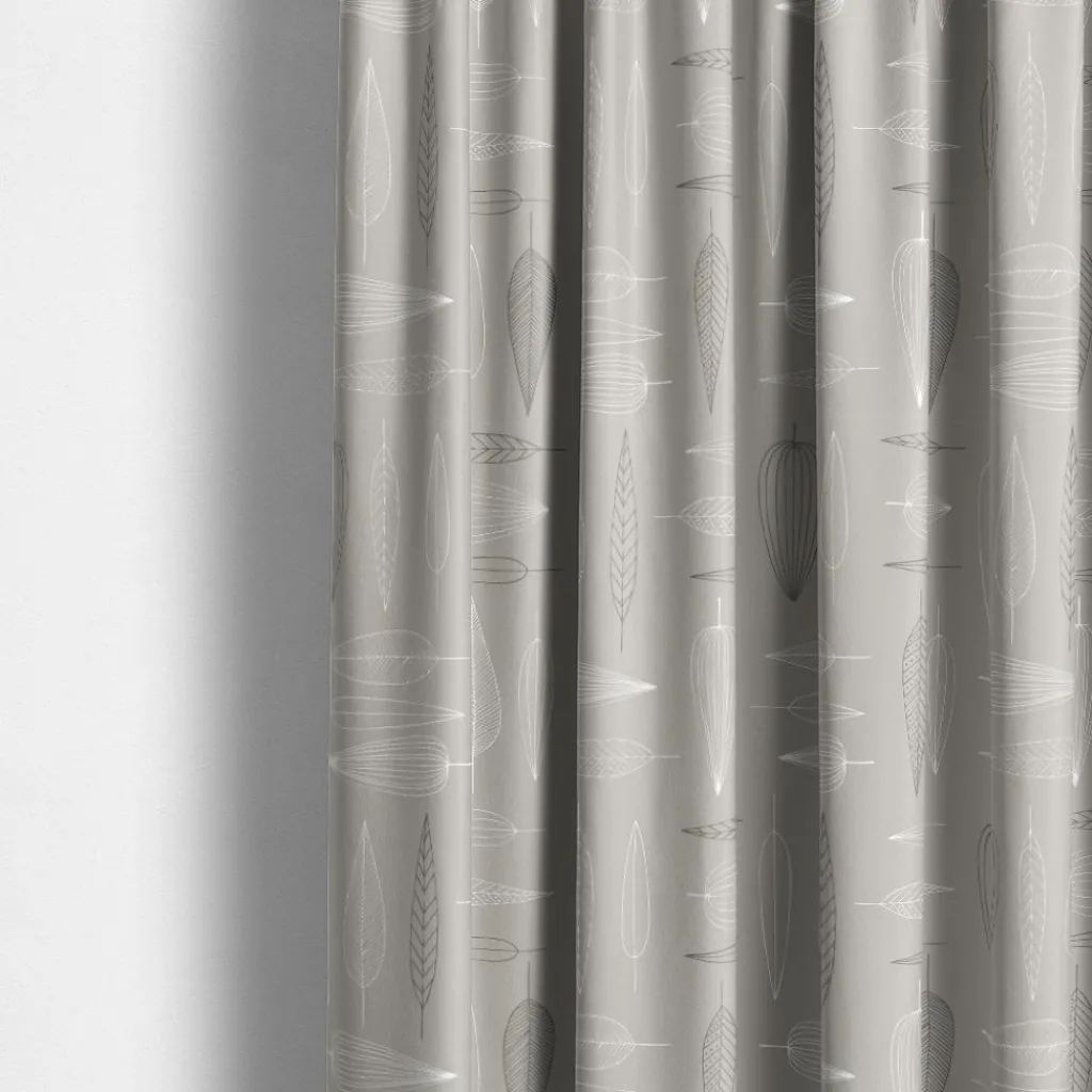 Gardintyger Mönstrade|Arvidssons Textil<Arvidssons textil Frostblad beige tyg – metervara med bladmotiv
