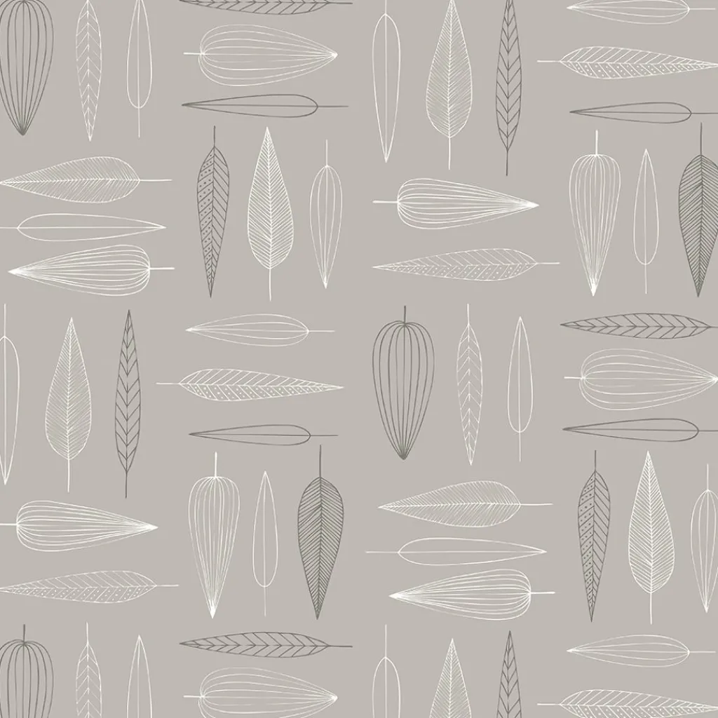 Gardintyger Mönstrade|Arvidssons Textil<Arvidssons textil Frostblad beige tyg – metervara med bladmotiv