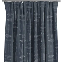 Gardiner Mönstrade<Arvidssons textil Frostblad Blå – Gardin med stilrent bladmotiv