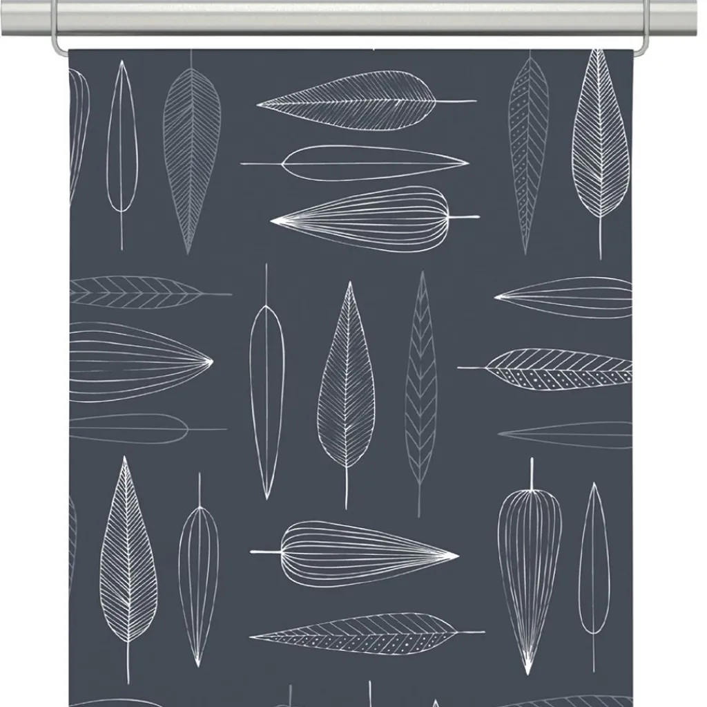 Panelgardiner<Arvidssons textil Frostblad blå panelgardiner