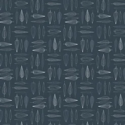 Gardintyger Mönstrade|Arvidssons Textil<Arvidssons textil Frostblad blå tyg – metervara med bladmotiv