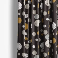 Gardintyger Mönstrade|Arvidssons Textil<Arvidssons textil Frö svart-grå tyg
