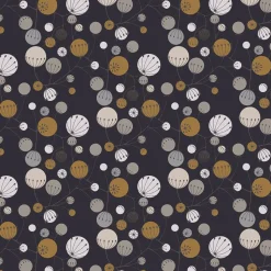 Gardintyger Mönstrade|Arvidssons Textil<Arvidssons textil Frö svart-grå tyg