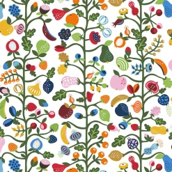 Gardintyger Mönstrade|Arvidssons Textil<Arvidssons textil Fruktträd multi tyg – Färgstarkt och lekfullt mönster