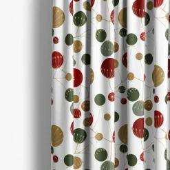 Gardintyger Mönstrade|Arvidssons Textil<Arvidssons textil Frö vit-röd tyg
