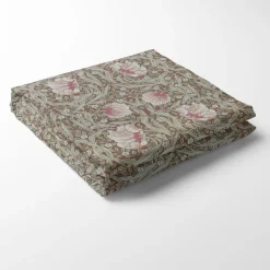 Bordsduk<Nordisk Textil Grace brun bordsduk - Klassisk blommig Arts and Crafts design