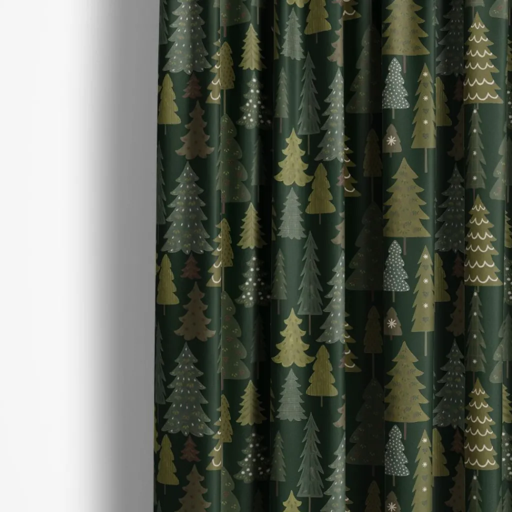 Gardintyger Mönstrade|Arvidssons Textil<Arvidssons textil Granby mörkgrön-grön tyg