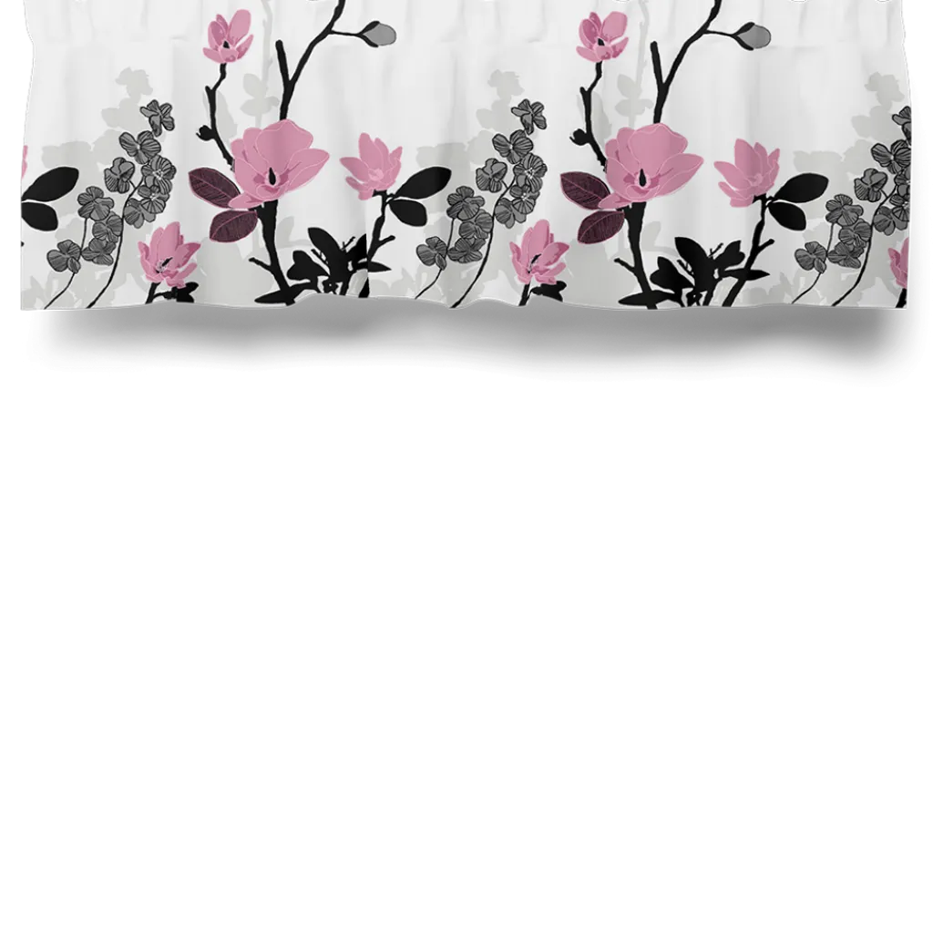 Gardinkappor Mönstrade<Arvidssons textil Grandiflora ljusrosa gardinkappa metervara
