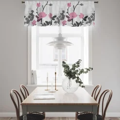 Gardinkappor Mönstrade<Arvidssons textil Grandiflora ljusrosa gardinkappa metervara