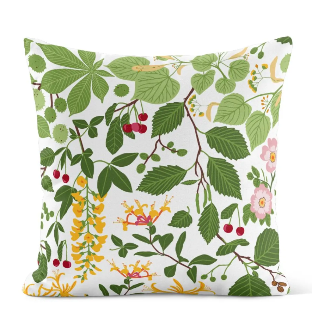 Mönstrade Kuddfodral<Arvidssons textil Haga multi blommigt kuddfodral