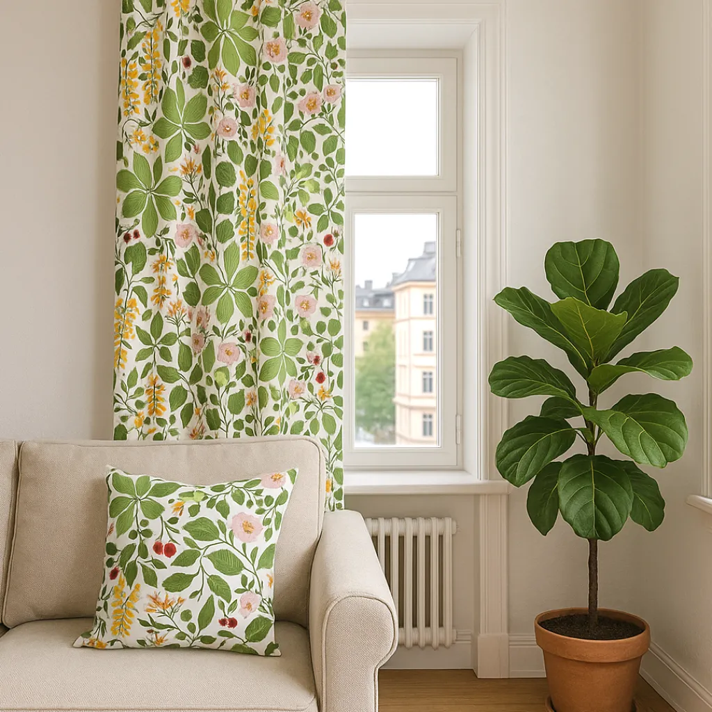 Mönstrade Kuddfodral<Arvidssons textil Haga multi blommigt kuddfodral