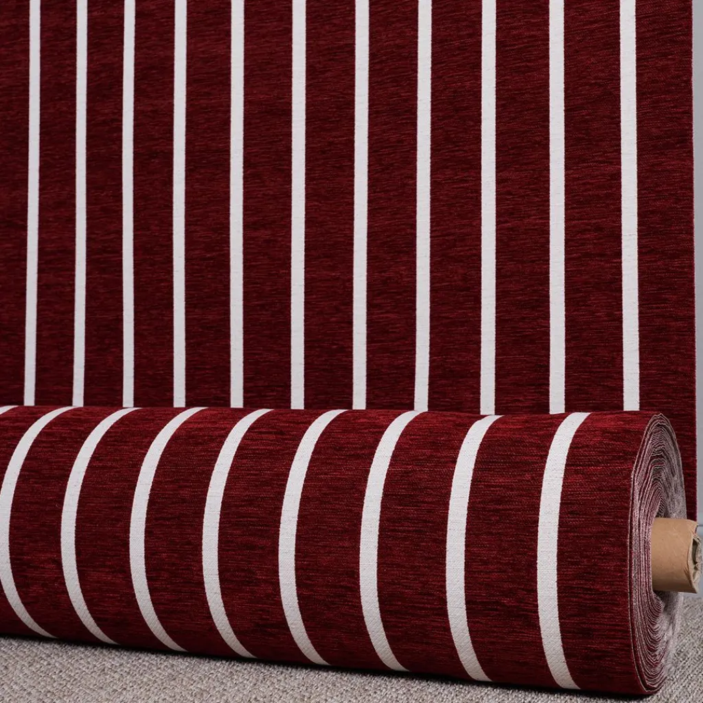 Mönstrade Möbeltyger<Nordisk Textil Halle vinröd möbeltyg