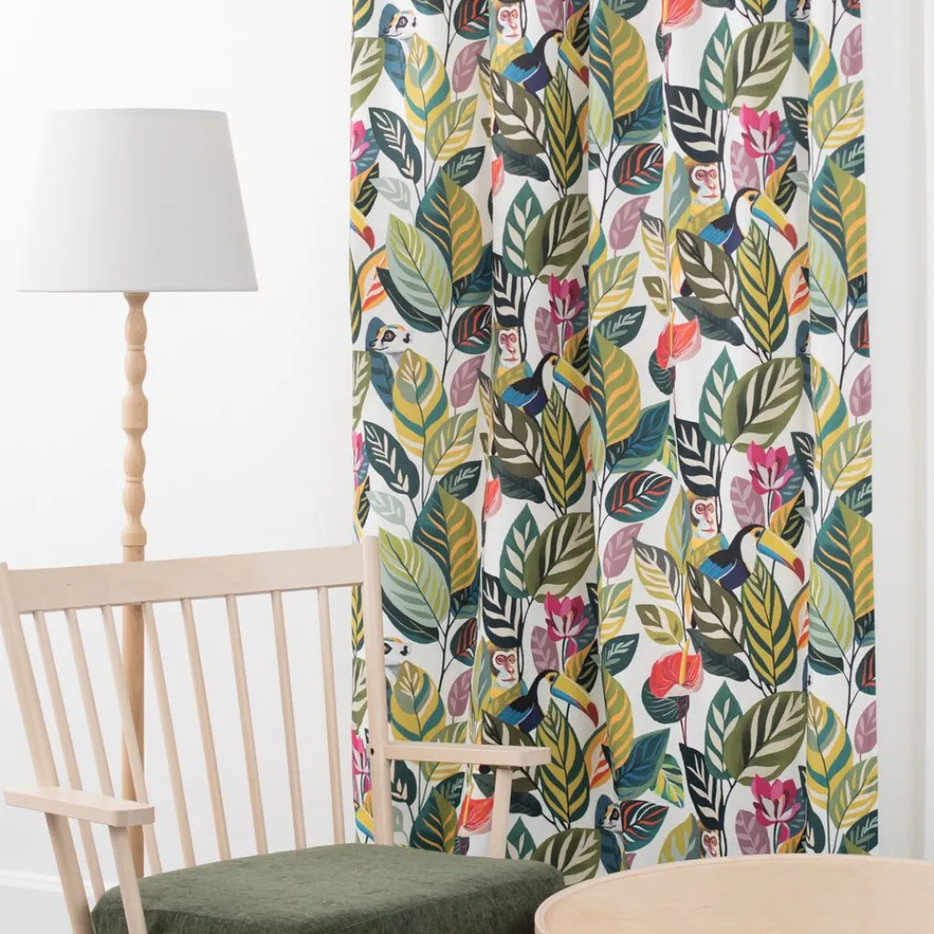 Gardiner Mönstrade<Nordisk Textil Happy Fauna gardiner