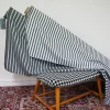 Randiga Möbeltyger|Rutor & Ränder<Nordisk Textil Harlow mörkgrå-vit randigt tyg