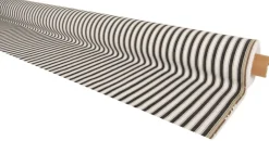 Randiga Möbeltyger|Rutor & Ränder<Nordisk Textil Harlow svart-vit randigt tyg