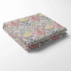 Bordsduk<Nordisk Textil Harmony vit-rosa bordsduk