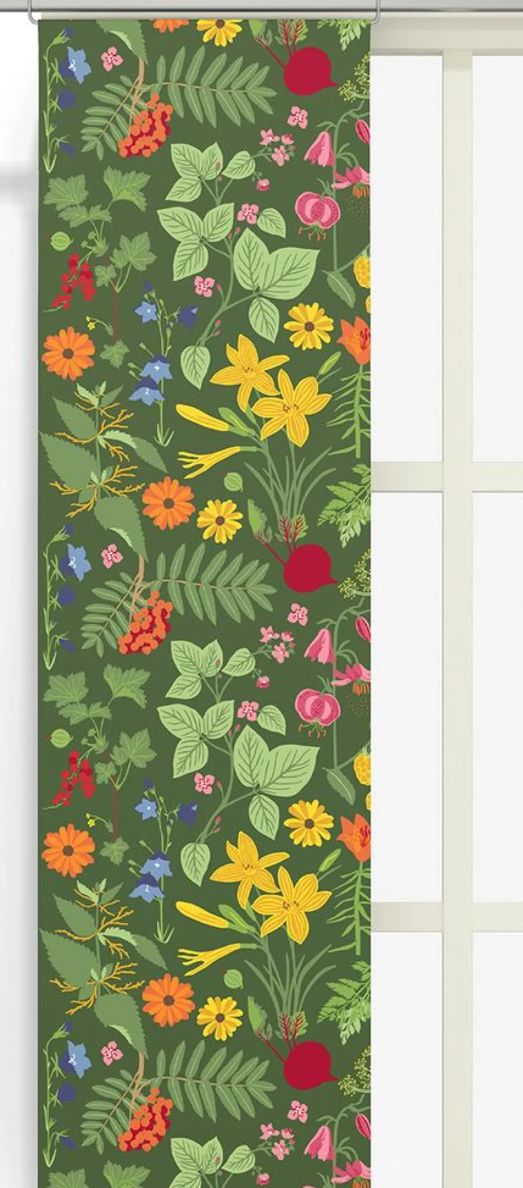 Panelgardiner<Arvidssons textil Hedemora grön panelgardiner