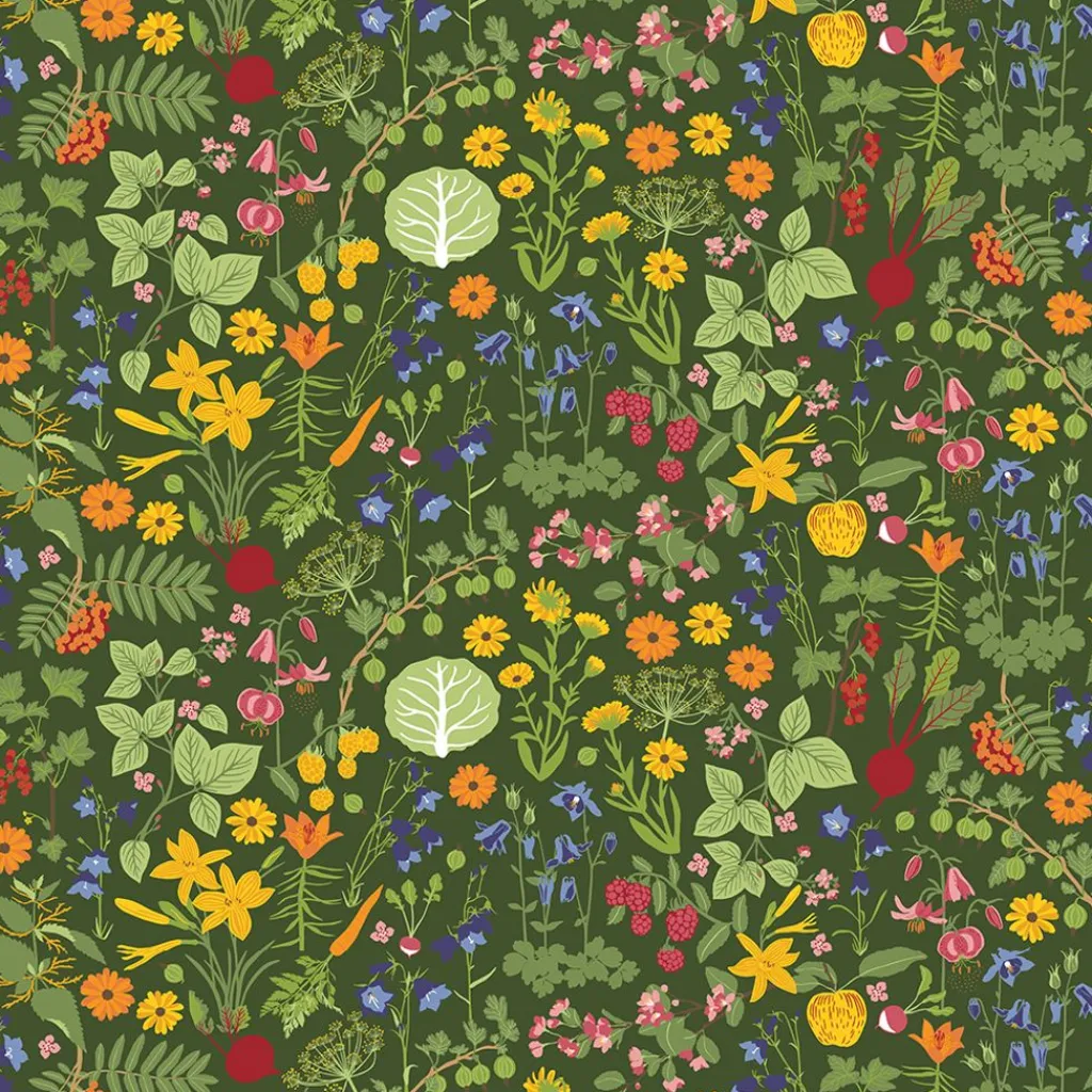 Gardintyger Mönstrade|Arvidssons Textil<Arvidssons textil Hedemora grön tyg