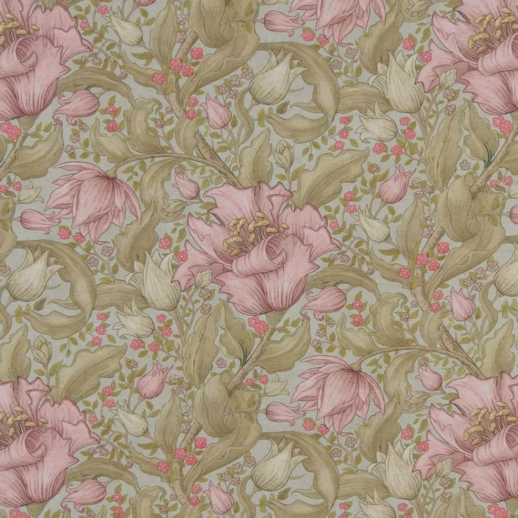 Arts & Crafts Tyger|Gardintyger Mönstrade<Nordisk Textil Helmshore blush tyg