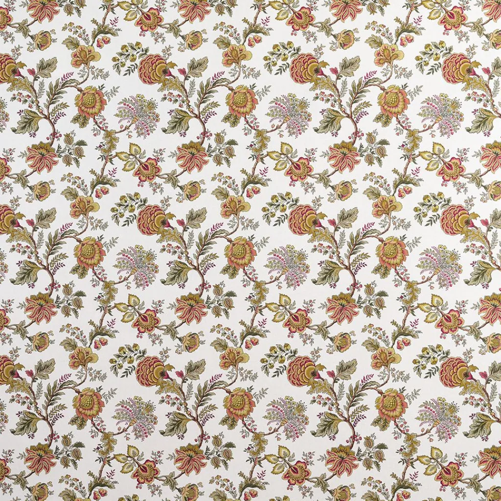 Arts & Crafts Tyger|Gardintyger Mönstrade<Nordisk Textil Heritage vinröd tyg