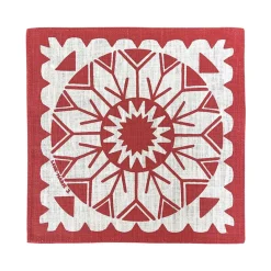 Juldukar<Arvidssons textil Hildur röd duk 23x23