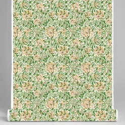 Arts & Crafts Tyger|Gardintyger Mönstrade<Nordisk Textil Honeysuckle aprikos gardintyg