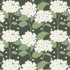 Gardintyger Mönstrade|Arvidssons Textil<Arvidssons textil Hortensia grön tyg
