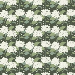 Gardintyger Mönstrade|Arvidssons Textil<Arvidssons textil Hortensia grön tyg
