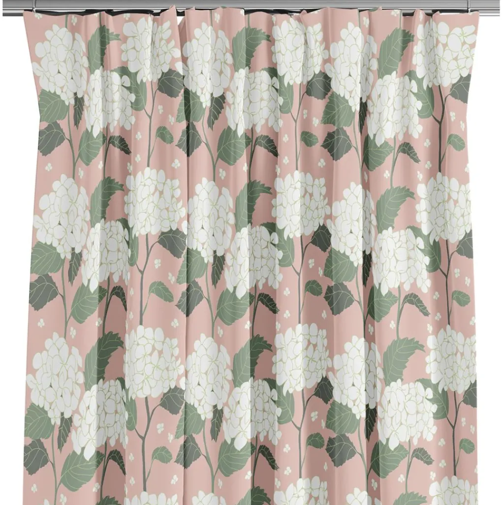 Gardiner Mönstrade<Arvidssons textil Hortensia rosa gardiner