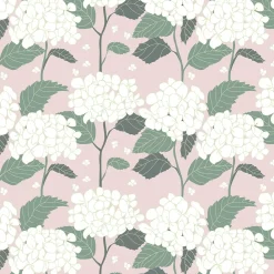 Gardintyger Mönstrade|Arvidssons Textil<Arvidssons textil Hortensia rosa tyg