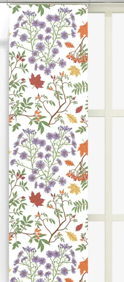Panelgardiner<Arvidssons textil Höstaster vit panelgardiner