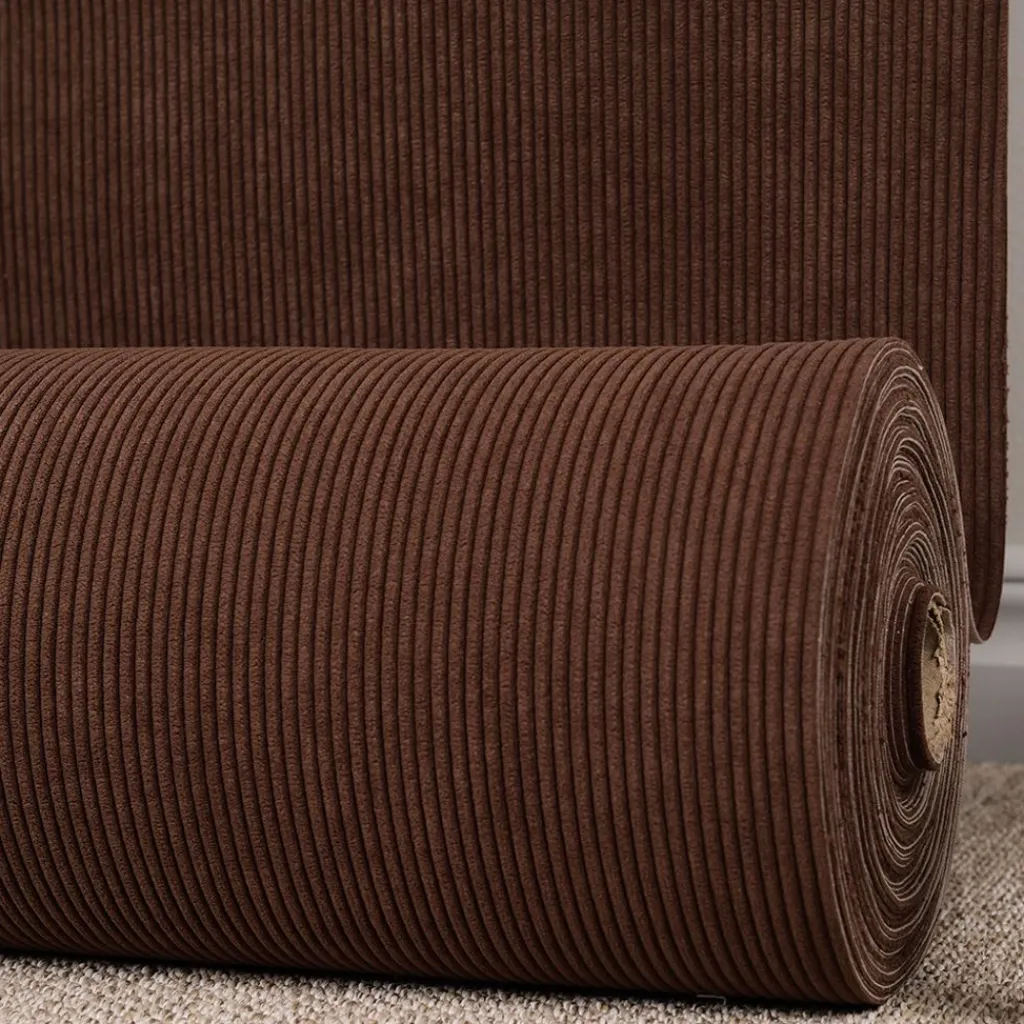 Enfärgade Möbeltyger<Nordisk Textil Huggy brun möbeltyg - Slitstark manchester