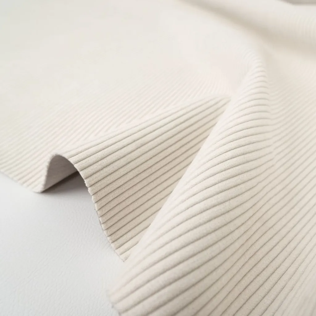 Enfärgade Möbeltyger<Nordisk Textil Huggy creme möbeltyg - Slitstark manchester