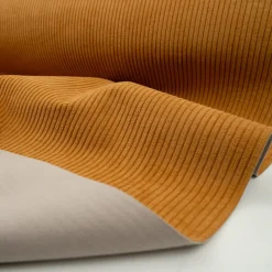 Enfärgade Möbeltyger<Nordisk Textil Huggy ockra möbeltyg - Slitstark manchester