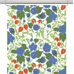 Panelgardiner<Arvidssons textil Husknuten blå panelgardiner