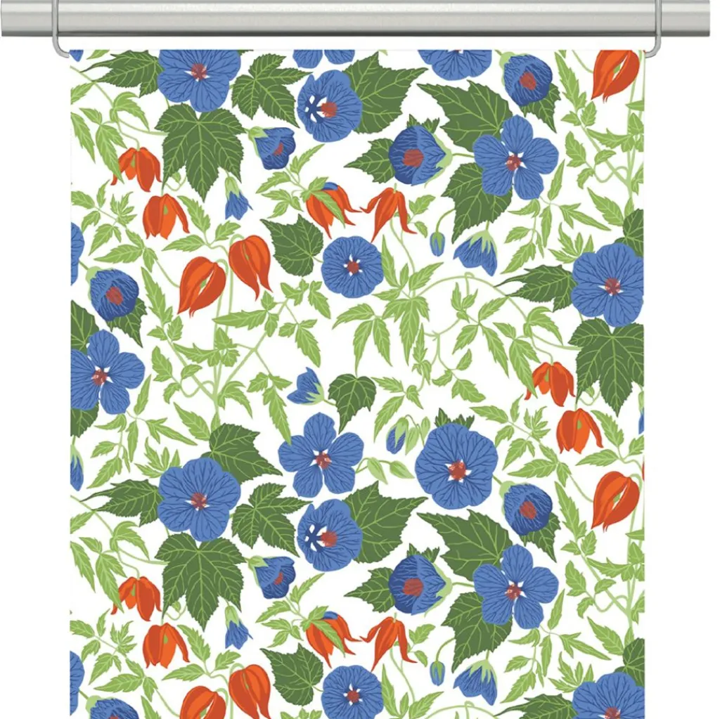 Panelgardiner<Arvidssons textil Husknuten blå panelgardiner