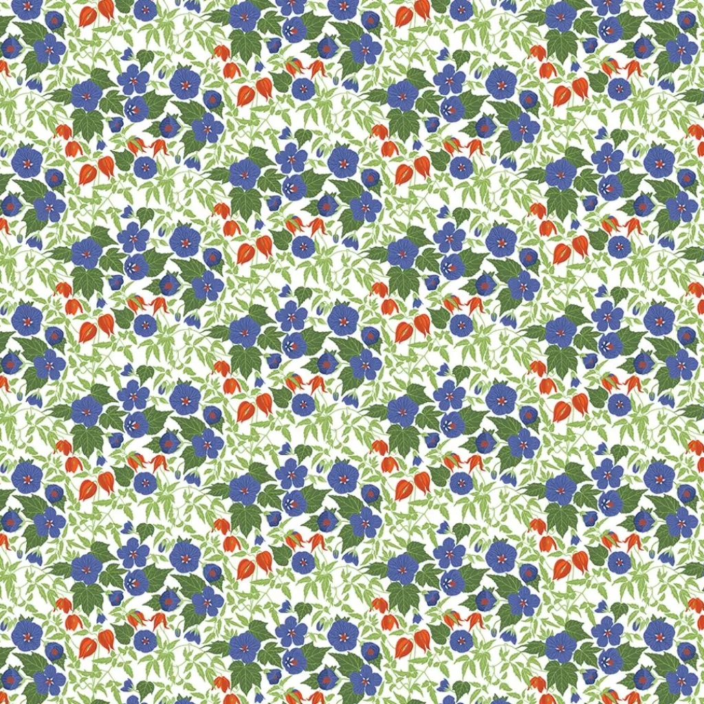 Gardintyger Mönstrade|Arvidssons Textil<Arvidssons textil Husknuten blå tyg