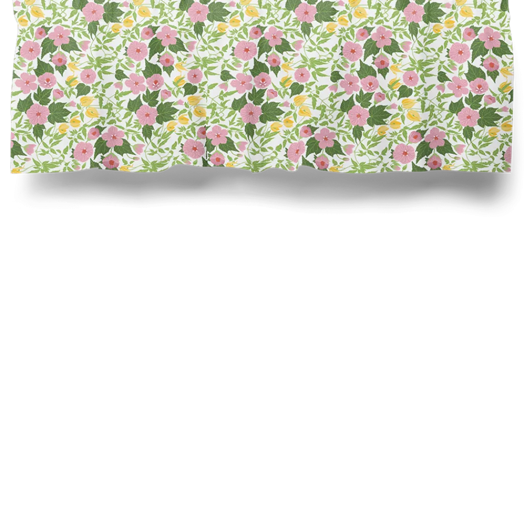 Gardinkappor Mönstrade<Arvidssons textil Husknuten rosa gardinkappa metervara