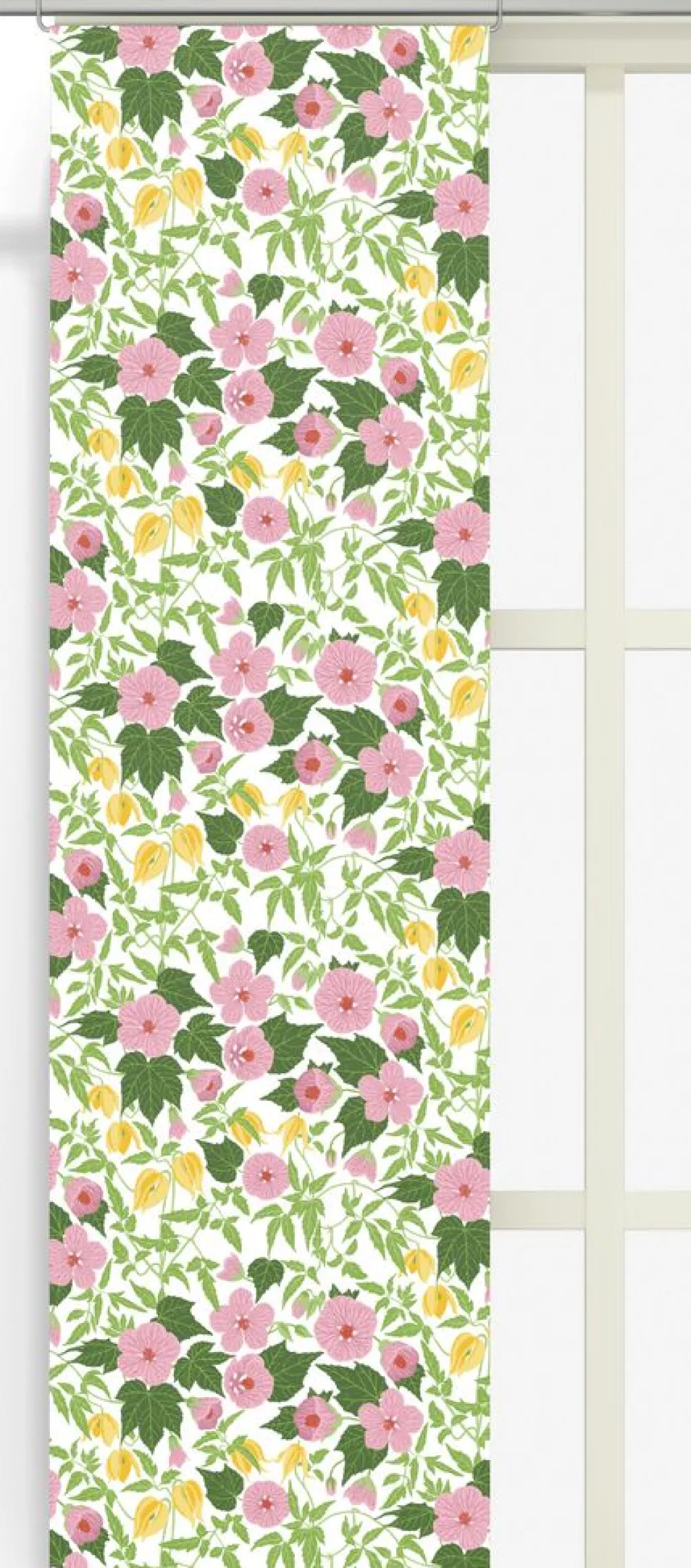 Panelgardiner<Arvidssons textil Husknuten rosa panelgardiner