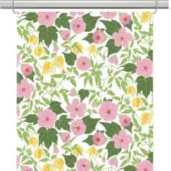Panelgardiner<Arvidssons textil Husknuten rosa panelgardiner