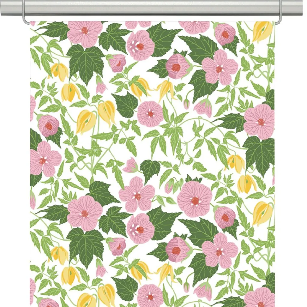 Panelgardiner<Arvidssons textil Husknuten rosa panelgardiner