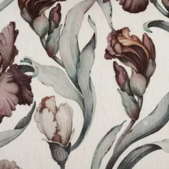 Mönstrade Kuddfodral<Fondaco Iris offwhite kuddfodral 48x48cm vackra irisblommor i milda färger