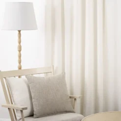 Gardiner Enfärgade<Redlunds James offwhite gardiner – Modern linne-look med lyxigt fall