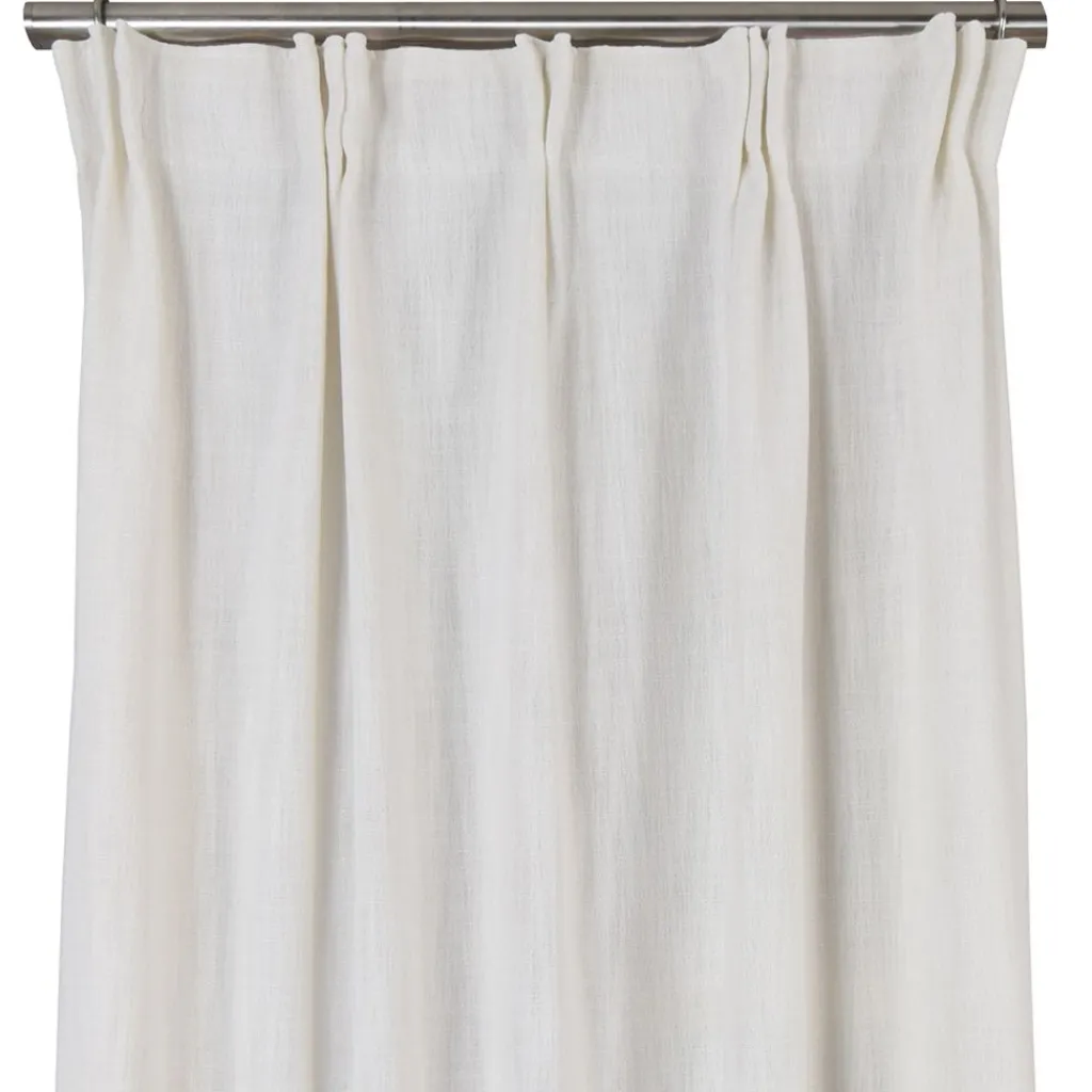 Gardiner Enfärgade<Redlunds James offwhite gardiner – Modern linne-look med lyxigt fall
