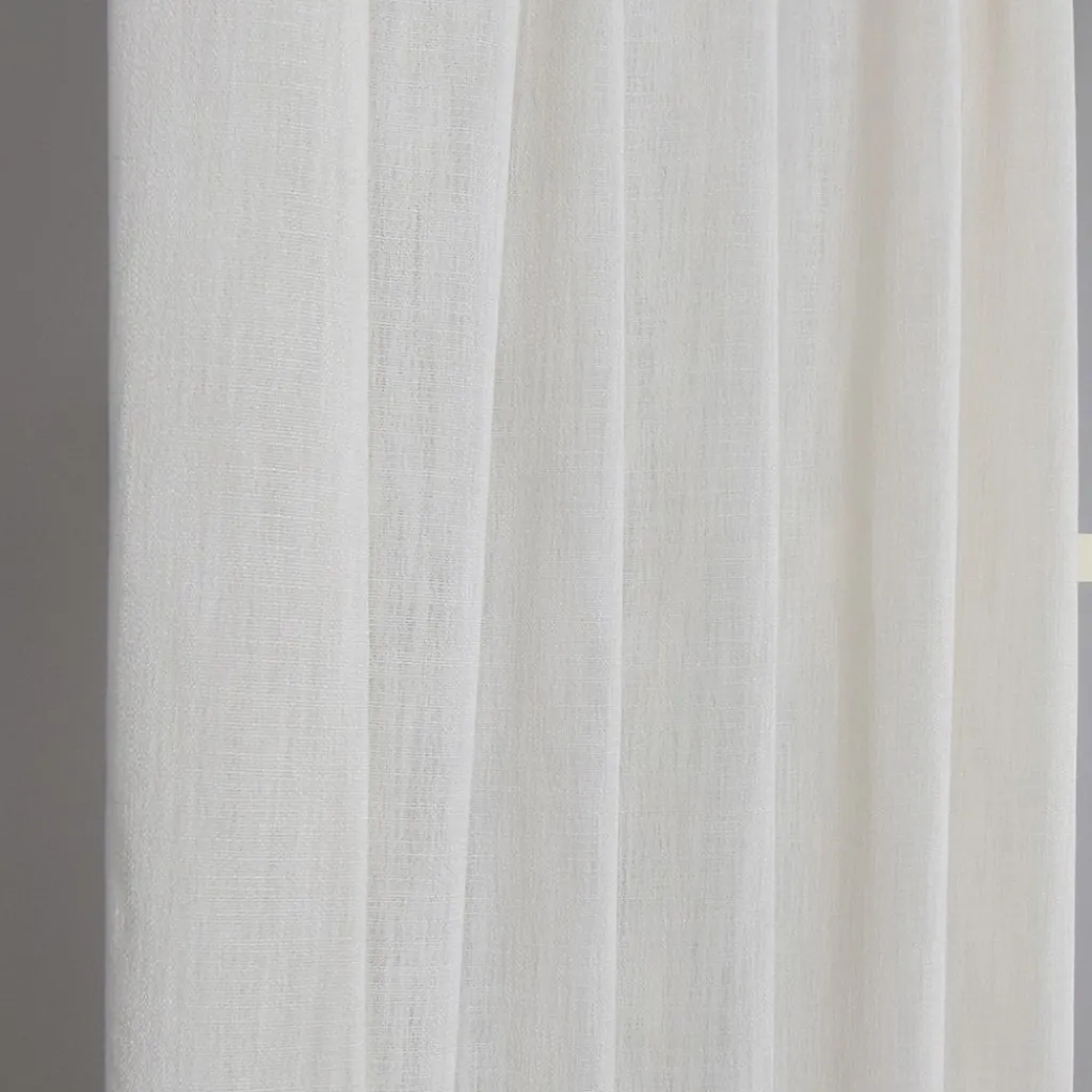 Gardiner Enfärgade<Redlunds James offwhite gardiner – Modern linne-look med lyxigt fall