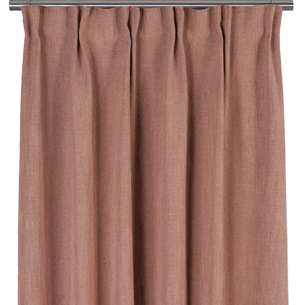 Gardiner Enfärgade<Redlunds James rosa gardiner – Modern linne-look med lyxigt fall